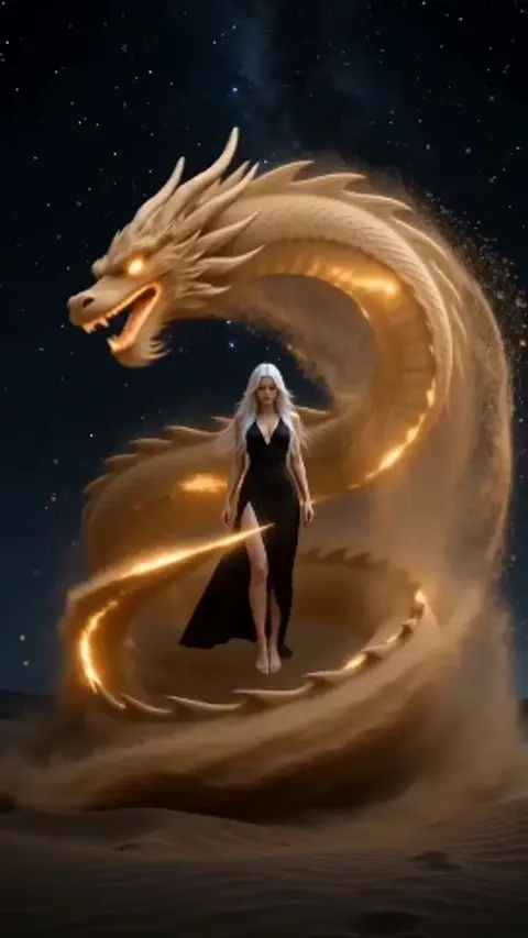 Fantasy Sand Morphing Dragon Transformation